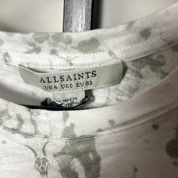 NWT ALLSAINTS Portland Anna cotton-jersey T-shirt Size 0 - Picture 4 of 7